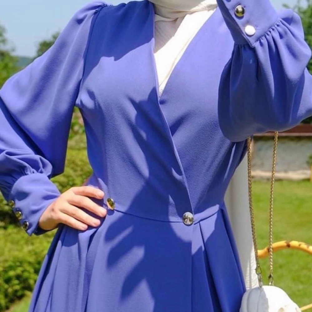 Pinky Lavender Long-Sleeve Wrap Dress